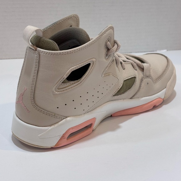 Jordan Flight Club 91 GS Sneakers Basketball Shoes SZ 6.5Y/8 W Beige Green Coral - Picture 11 of 13